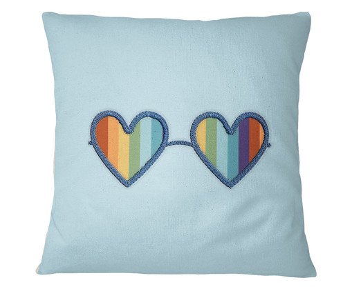 Almofada Bordada Design Pop Hearts