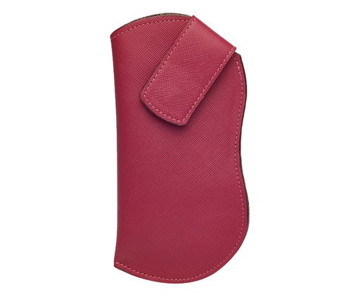 Porta Óculos em Couro Yucra Pink