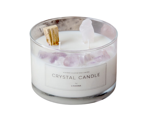 Vela Crystal Candle Palo Santo