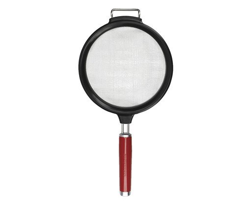 Peneira Cozinha Coar Polvilhar Vermelha