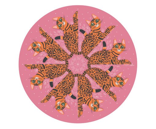 Sousplat Impermeável Mandala Rosa