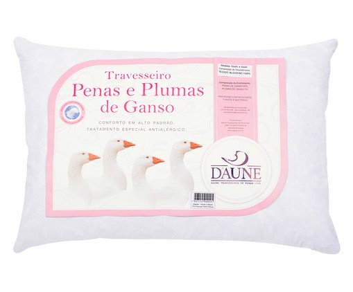 Travesseiro com Plumas e Penas de Ganso Gayle 233 Fios