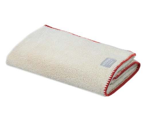 Toalha para Rosto Bordado Vermelho