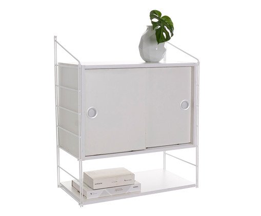 Estante com Armário Stella Branco