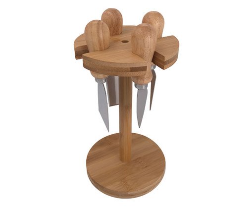 Jogo de Facas para Queijo com Suporte em Bambu Frammersbach