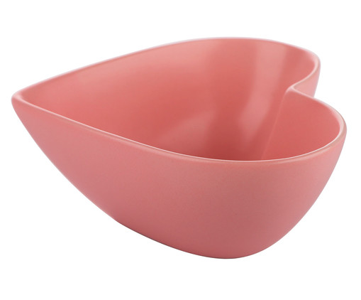 Bowl Lovely Coração em Porcelana Rosa