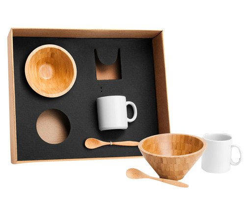Jogo para Café Da Manhã em Bambu Esposito