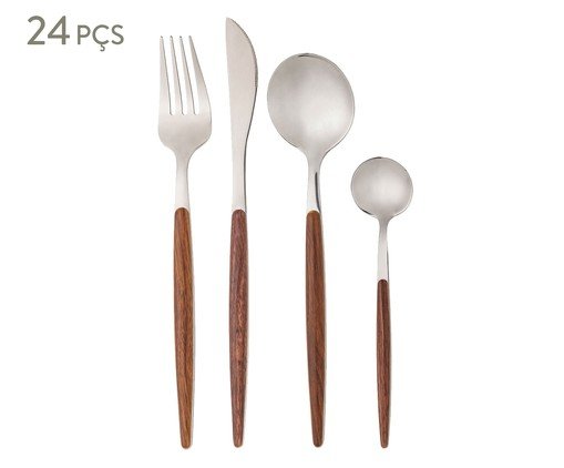Faqueiro em Inox Organic