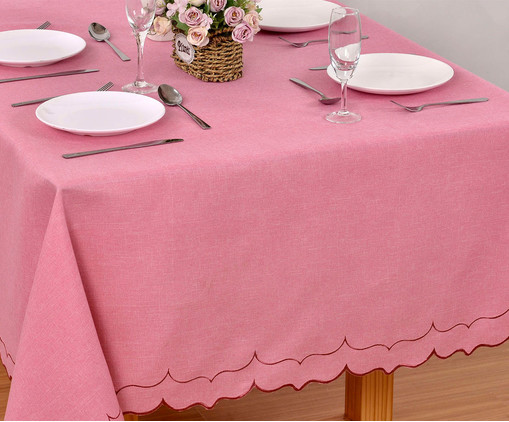 Toalha de Mesa Moldura Blush