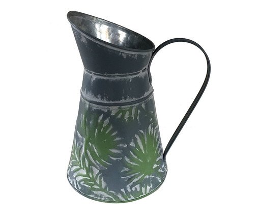 Vaso Vieira Verde e Prata