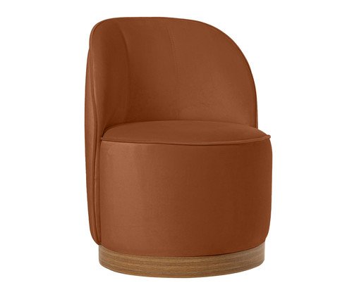 Poltrona em Veludo Harlow Cobre