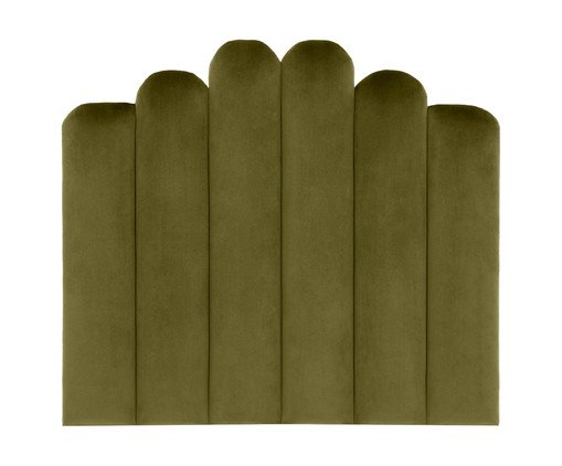 Cabeceira Painel em Veludo Royal Gomos - Verde