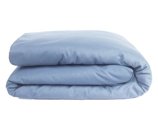 Duvet para Edredom Dupla Face Liso Cinza Jeans