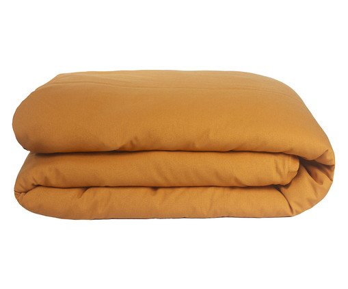 Duvet para Edredom Dupla Face Liso Caramelo