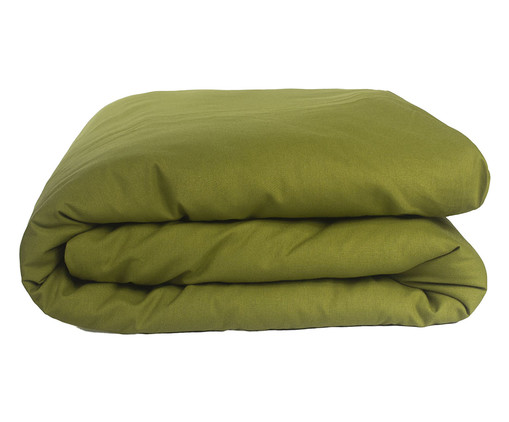 Duvet para Edredom Dupla Face Liso Verde Oliva