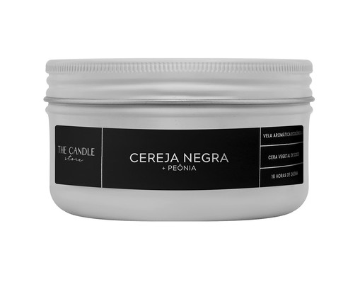 Vela Cereja Negra e Peônia