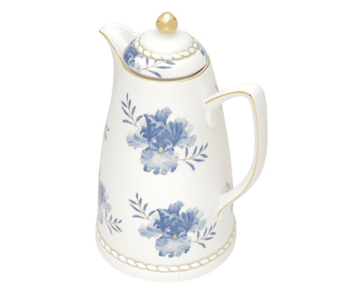 Garrafa Térmica em Porcelana Floral