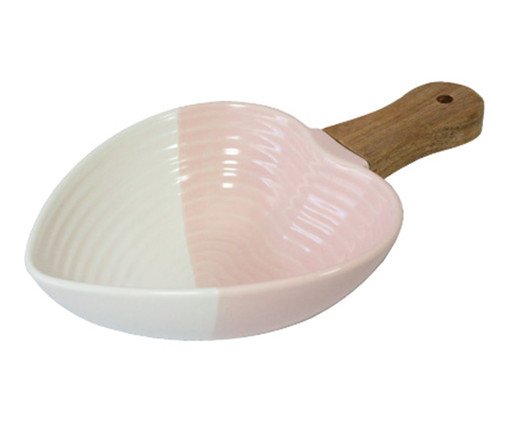 Mini Panela em Bambu Poele Coração Rosa