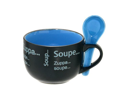 Caneca para Sopa Sachsenheim Preto e Azul