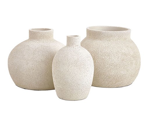 Jogo Minivasos Llanke Off White