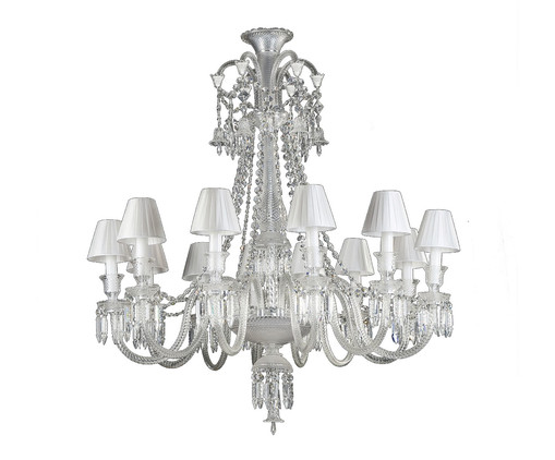 Lustre 320W Gallery Cromado e Transparente