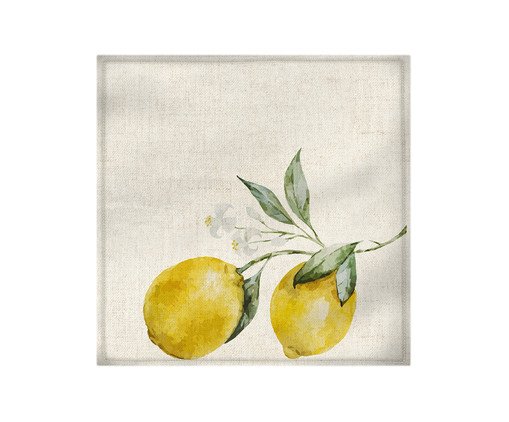 Guardanapo de Tecido Siciliano - Cru e Amarelo