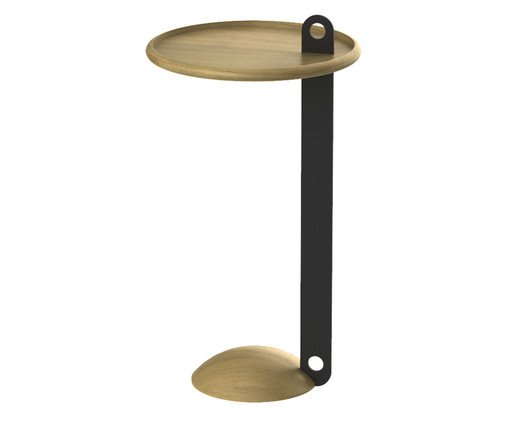 Mesa Lateral Curve Menor Freijo e Preto Mesa Lateral Curve Menor Freijo e Preto