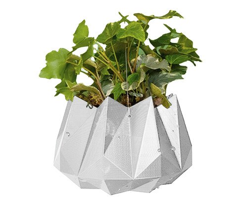 Vaso Suspenso Dobradura Médio Branco Marmorizado