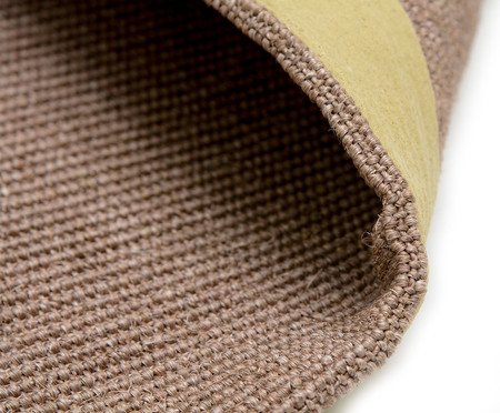 Tapete em Sisal com Dobra Virada Boucle Cy - Marrom | Westwing