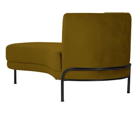 Chaise Luminne Veludo Ouro Preto | Westwing