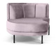 Chaise Luminne Veludo Rosê Preto, pink | WestwingNow