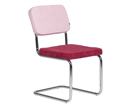 Cadeira Cesca em Veludo Cotelê Rosa | WestwingNow