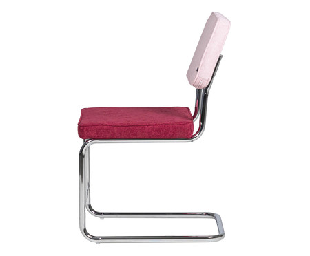 Cadeira Cesca em Veludo Cotelê Rosa | WestwingNow