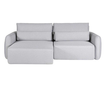 Sofá Retrátil Seno I em Linhão Rustico Cinza Claro