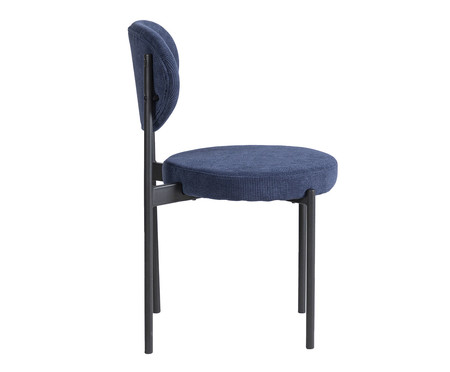 Cadeira Round em Veludo Cotelê Azul | WestwingNow