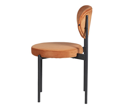 Cadeira Round em Veludo Terracota | WestwingNow