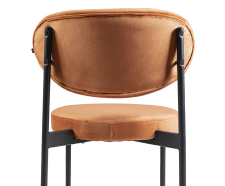 Cadeira Round em Veludo Terracota | WestwingNow