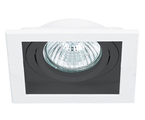 Spot Embutido Conecta Quadrado Preto e Branco Bivolt, Branco | WestwingNow