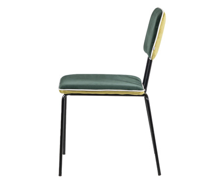 Cadeira Duo em Veludo Verde | WestwingNow