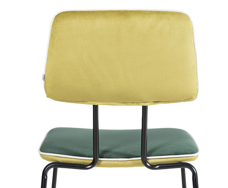 Cadeira Duo em Veludo Verde | WestwingNow
