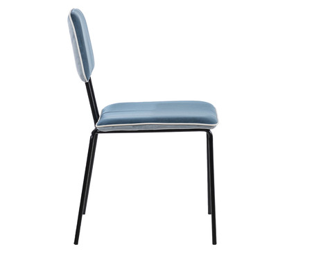 Cadeira Duo em Veludo Azul | WestwingNow