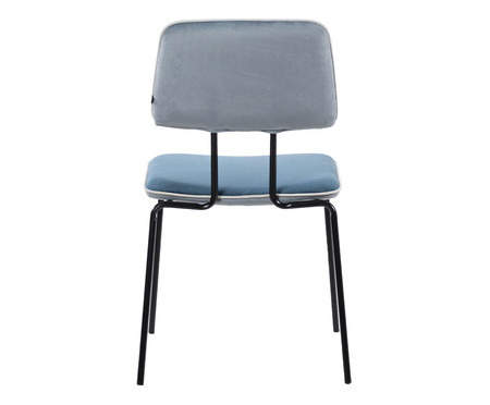 Cadeira Duo em Veludo Azul | WestwingNow