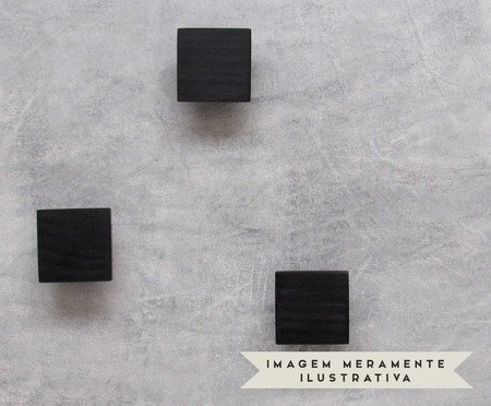 Jogo de Ganchos Square Preto | Westwing