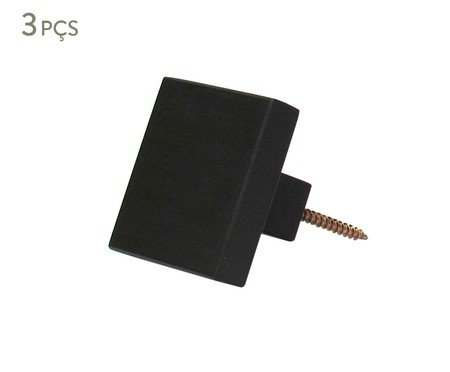 Jogo de Ganchos Square Preto | Westwing