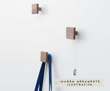 Jogo de Ganchos Square Natural | Westwing