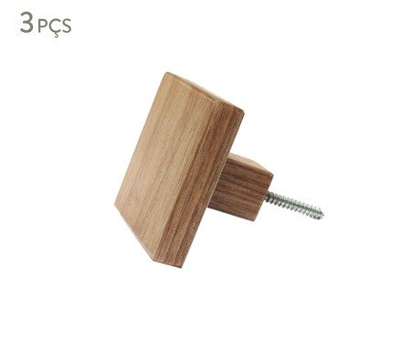 Jogo de Ganchos Square Natural | Westwing