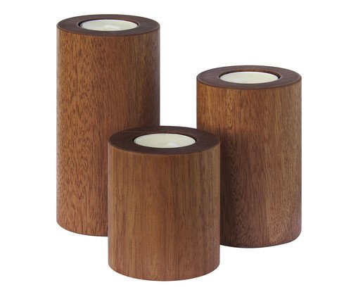 Jogo de Velas Iris Natural, Marrom | WestwingNow