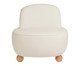 Poltrona Ball Feet em Boucle Aveludado Branco, Branco | WestwingNow