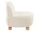 Poltrona Ball Feet em Boucle Aveludado Branco, Branco | WestwingNow