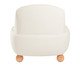 Poltrona Ball Feet em Boucle Aveludado Branco, Branco | WestwingNow